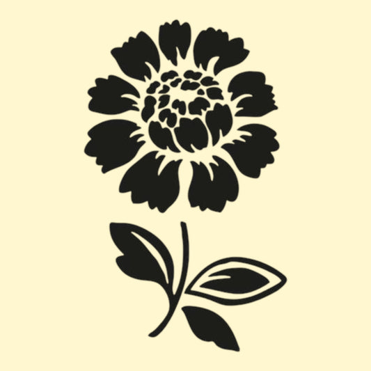 Glorex Reliefeinlage Blume oval 70x47mm