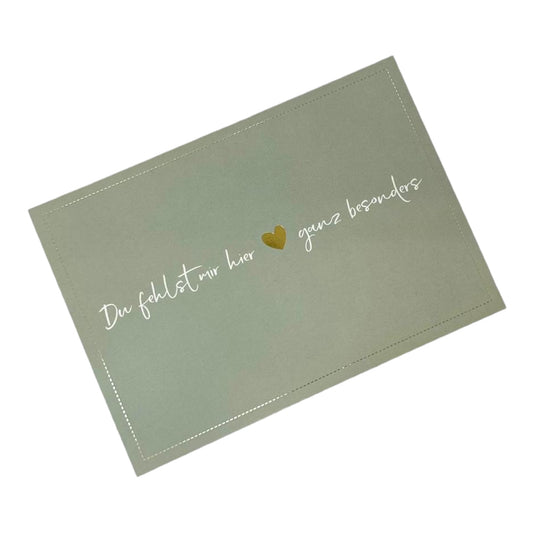 Postcard. I miss you especially here.