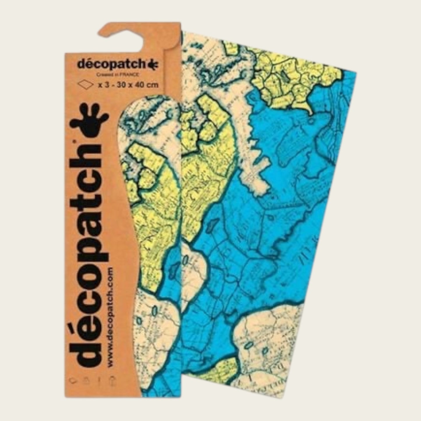 Décopatch Decopatch paper 3pcs 30x40cm Map