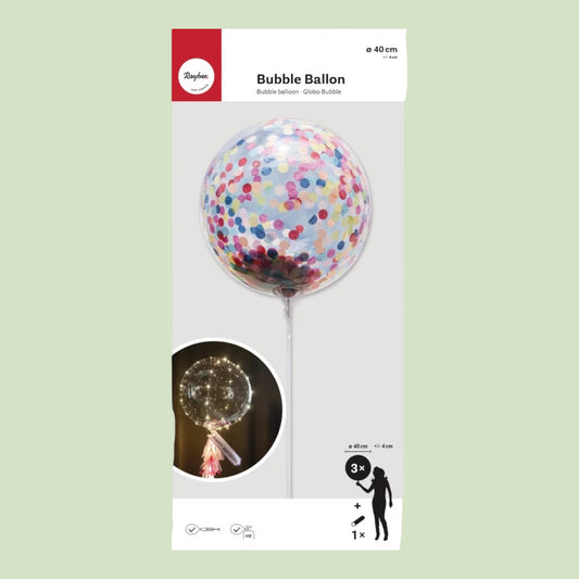 Rayher Bubble Ballon – 40 cm, 3 Stück