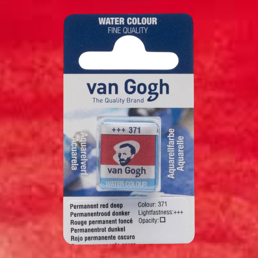 Van Gogh Aquarellfarbe Näpfchen Permanentrot Dunkel 371