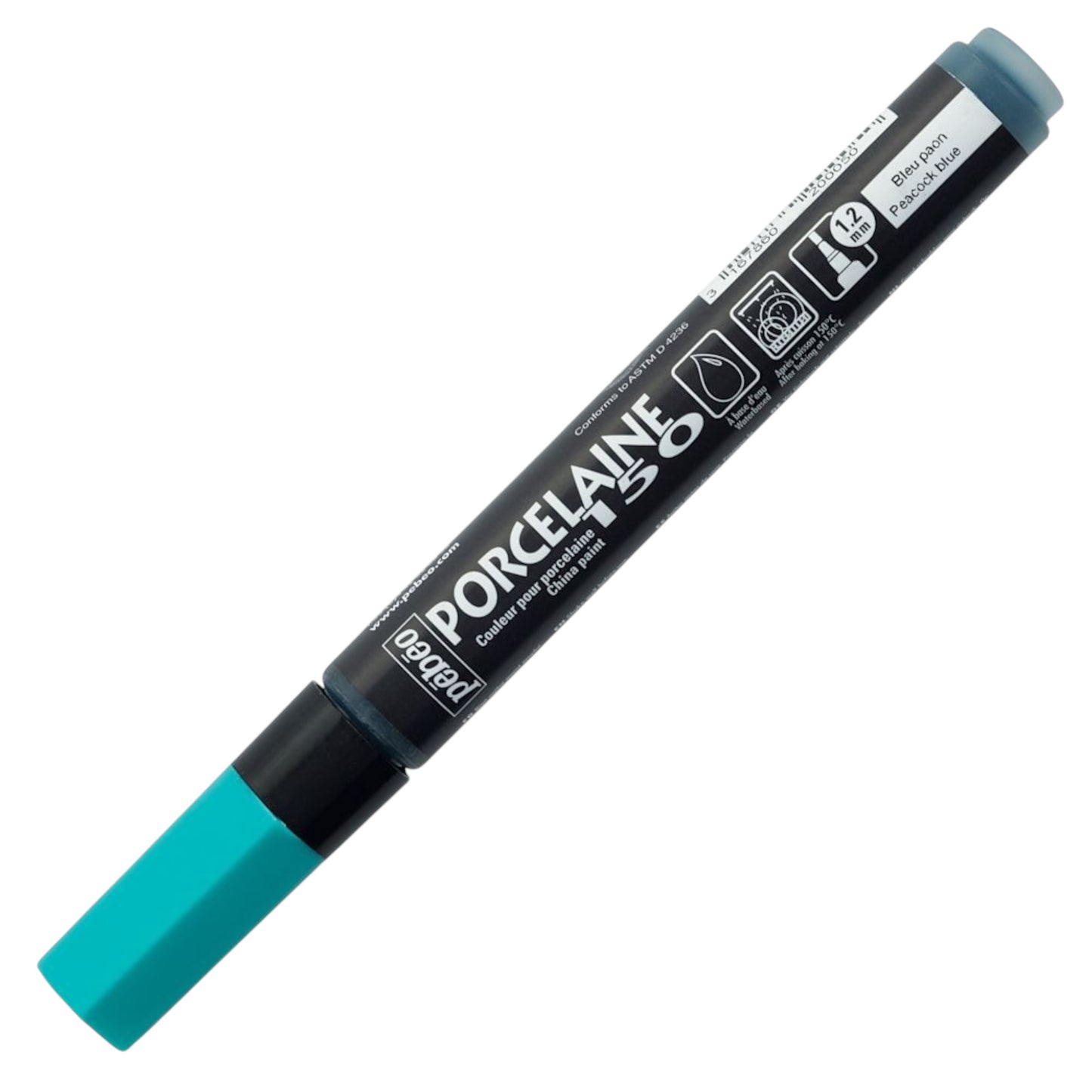 Pebeo Porcelaine 150 Paint Marker - Peacock Blue, Breit