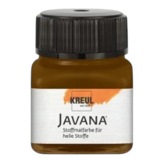KREUL Javana Stoffmalfarbe für helle Stoffe – Dunkelbraun 90918 , 20 ml