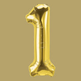 Folienballon Zahl „1“ – Gold, 86 cm