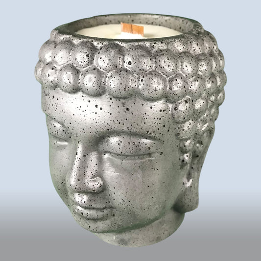 Goleo Sojakerze „Buddha“ – Duftkerze im Beton-Design N 500