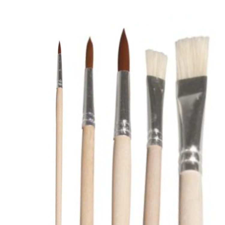Rayher brush set kindergarten+school, FSC 100% -Set with 5 brushes