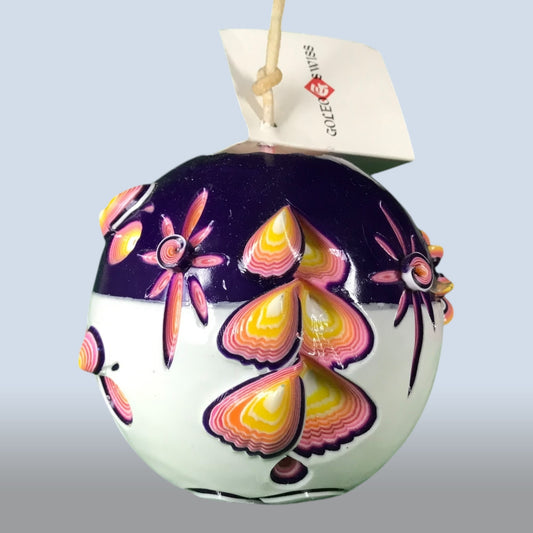 Geschnitzte Kerze Rund - Silent Night