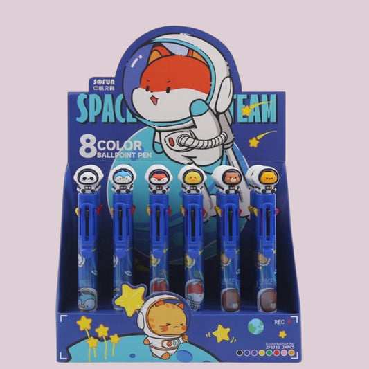 Druckkugelschreiber "Space" 8in1, 8-Farben