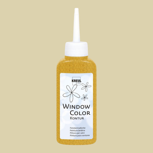 Kreul Window Color Konturenfarbe, 80 ml, Gold