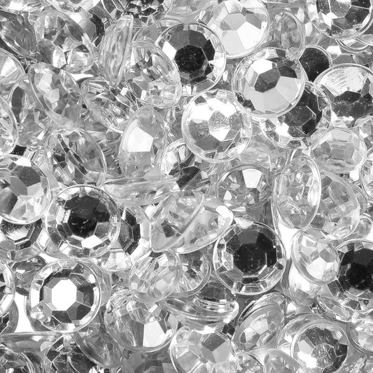 I AM Creative Strasssteine rund selbstklebend 5–10 mm, 350 Stück, Silber