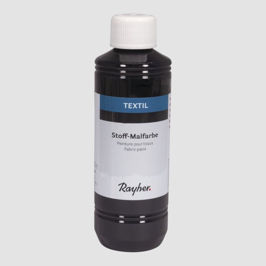 Rayher Textil Stoffmalfarbe, Schwarz, 250ml
