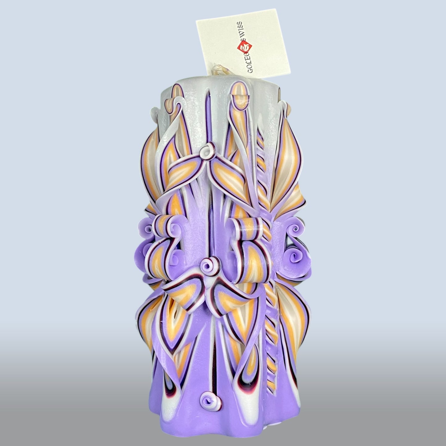 Geschnitzte Kerze Gross - Lilac Sand