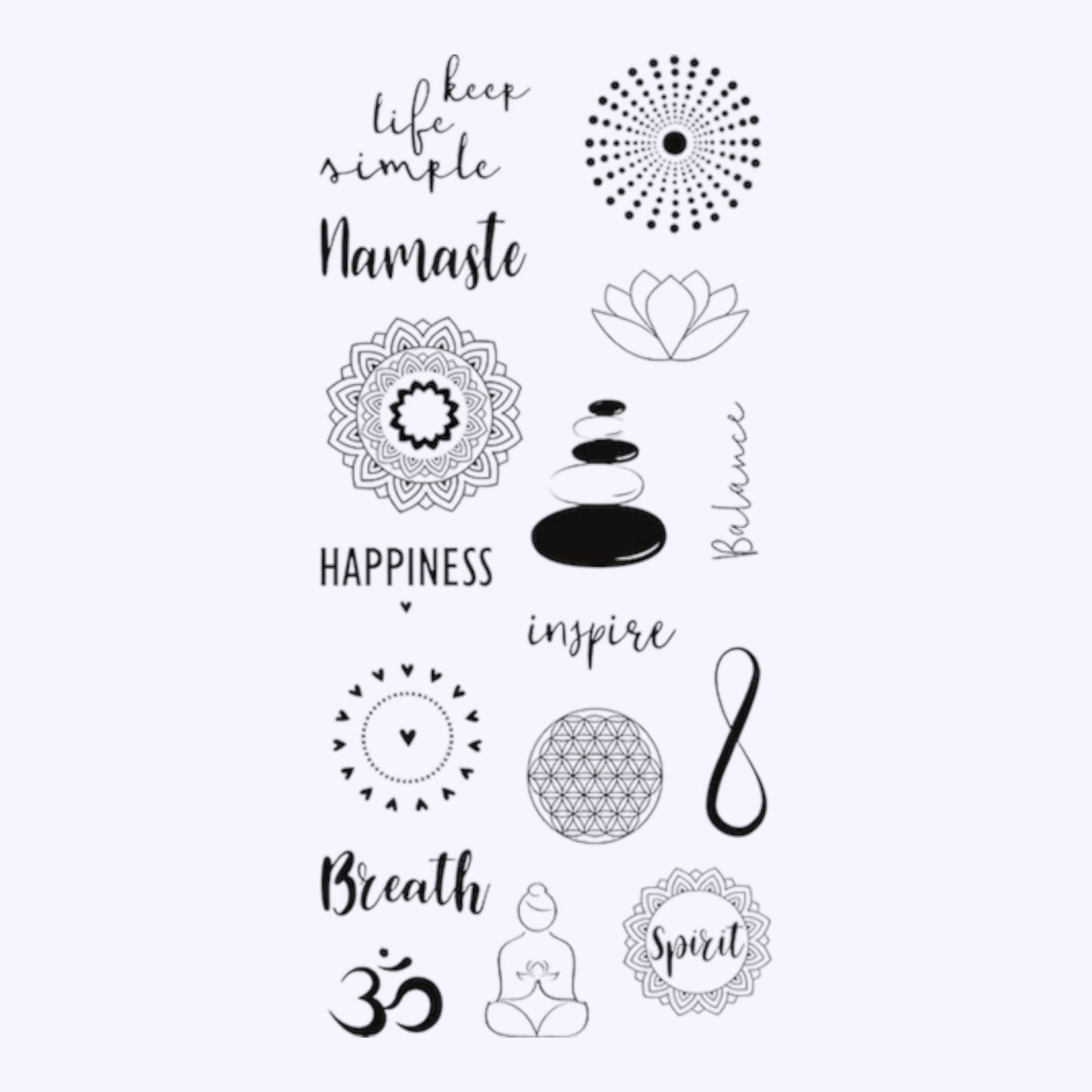 Rayher silicone stamp stamp. Mandala, 97x205mm, 16 motifs