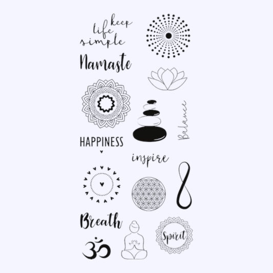 Rayher Silikonstempel Stempel. Mandala, 97x205mm, 16 Motive