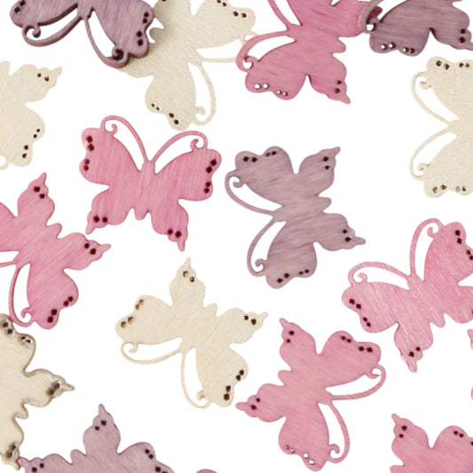 I AM Creative Streuteile Schmetterling lila, 24 Stück, ca. 2 cm, bunt