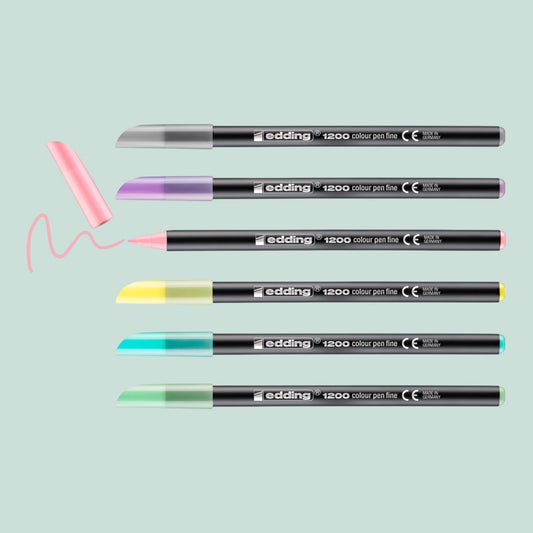 Edding 1200 Color Pen, set of 6