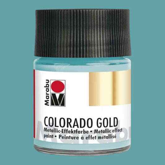 Marabu Colorado Gold Metallic-Effektfarbe , Metallic-Türkis 758