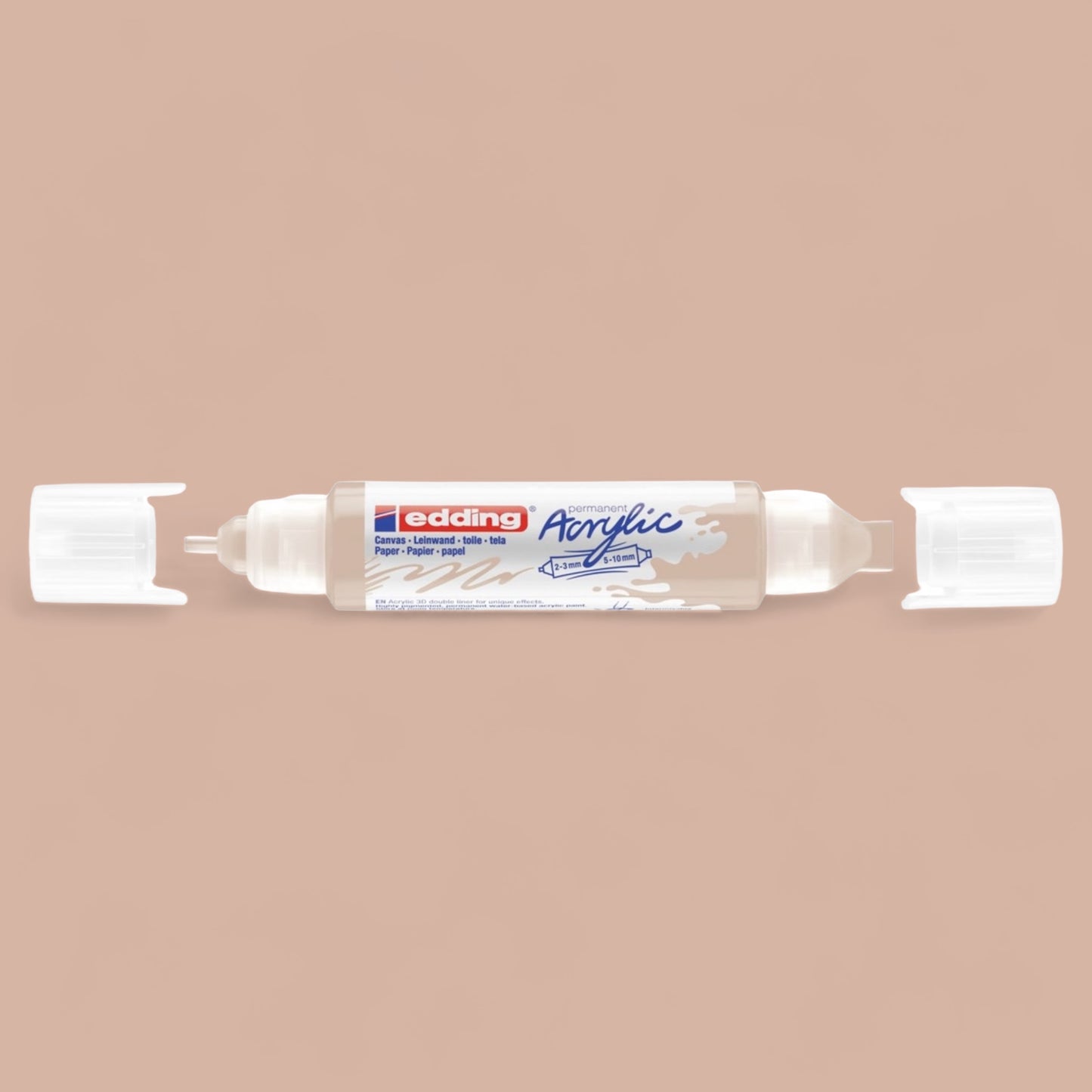 Edding 5400 Acryl 3D Double Liner warmbeige 255 , Tubenspitze 2-3 mm . 5-10 mm