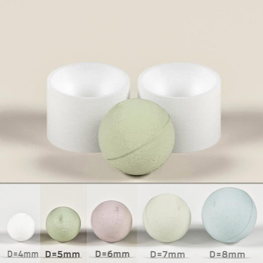 Goleo Handformen für Badebomben – Rund, 5 Größen (Ø 4–8cm)