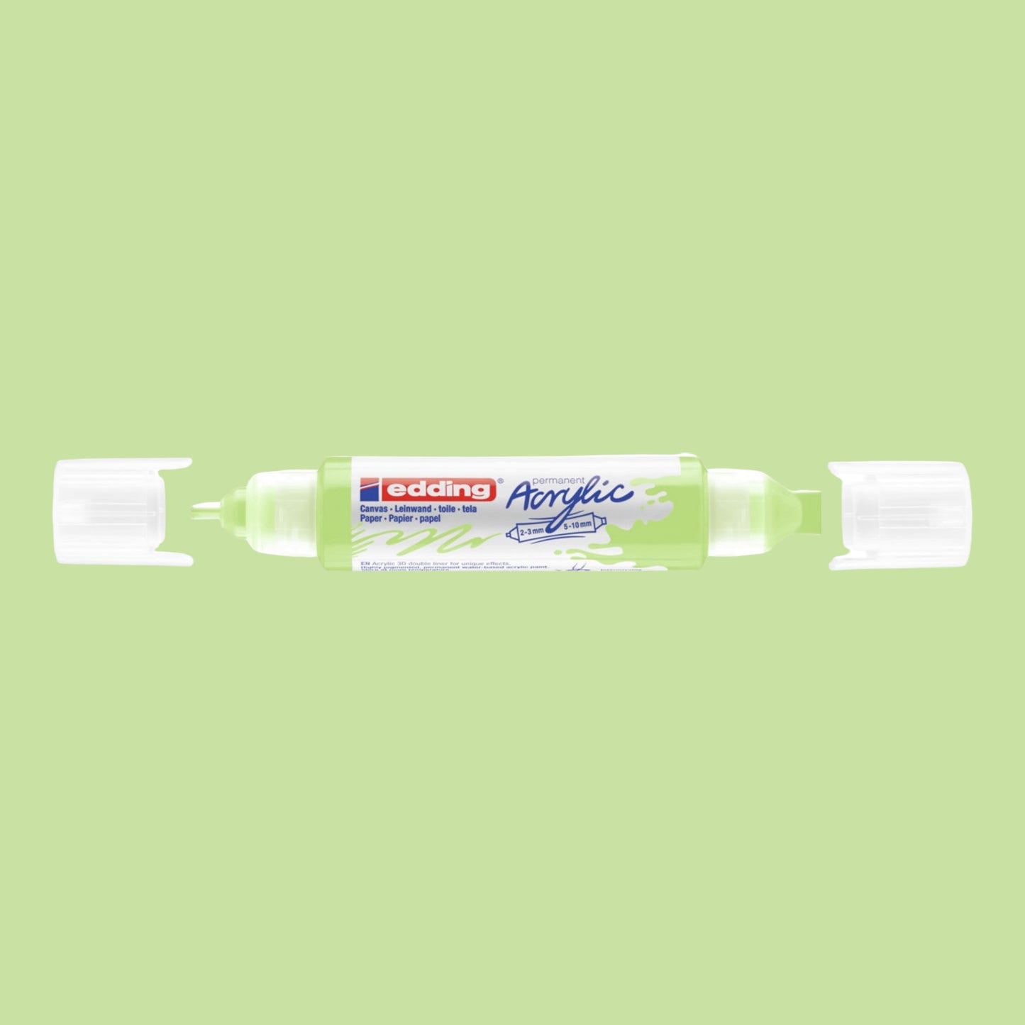 Edding 5400 Acryl 3D Double Liner pastel green 917, tube tip 2-3 mm. 5-10 mm