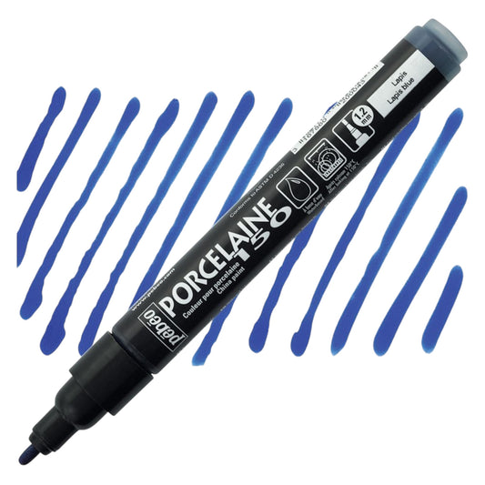 Pebeo Porcelaine 150 Paint Marker - Lapis Blue, Breit