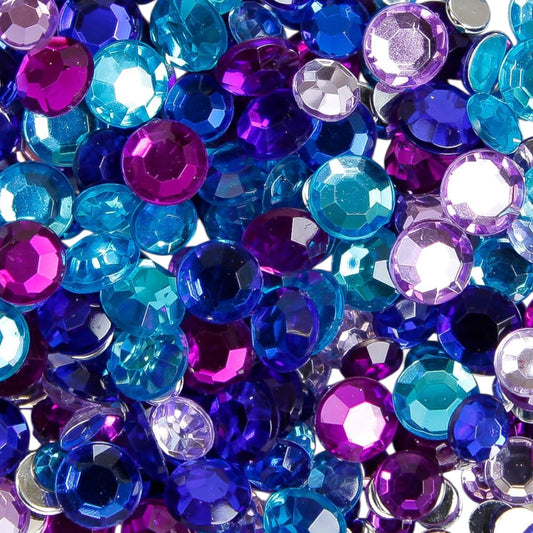 I AM Creative Strasssteine rund selbstklebend 5–10 mm, 350 Stück, Blau