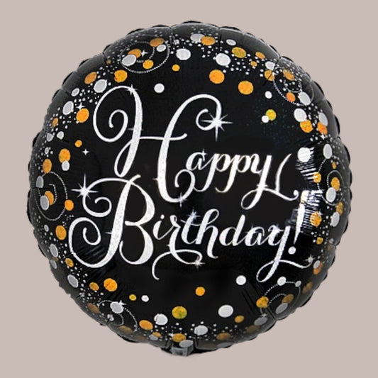 Foil Balloon Round Happy Birthday 45cm