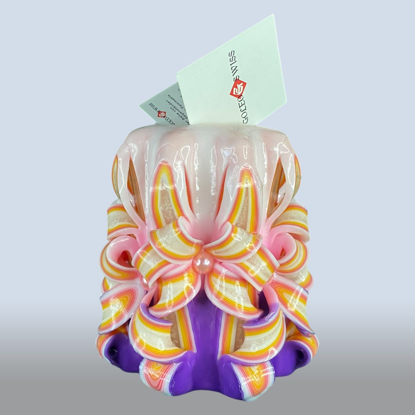 Geschnitzte Kerze Klein - Twilight Bloom