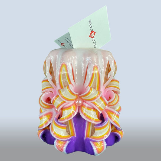 Geschnitzte Kerze Klein - Twilight Bloom