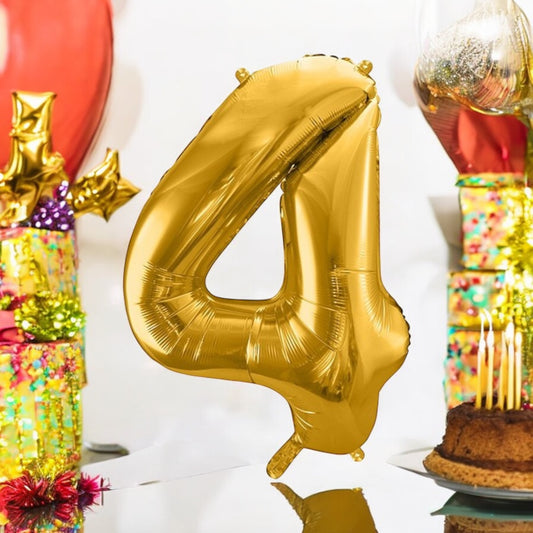 foil balloon "Golden Number 4"