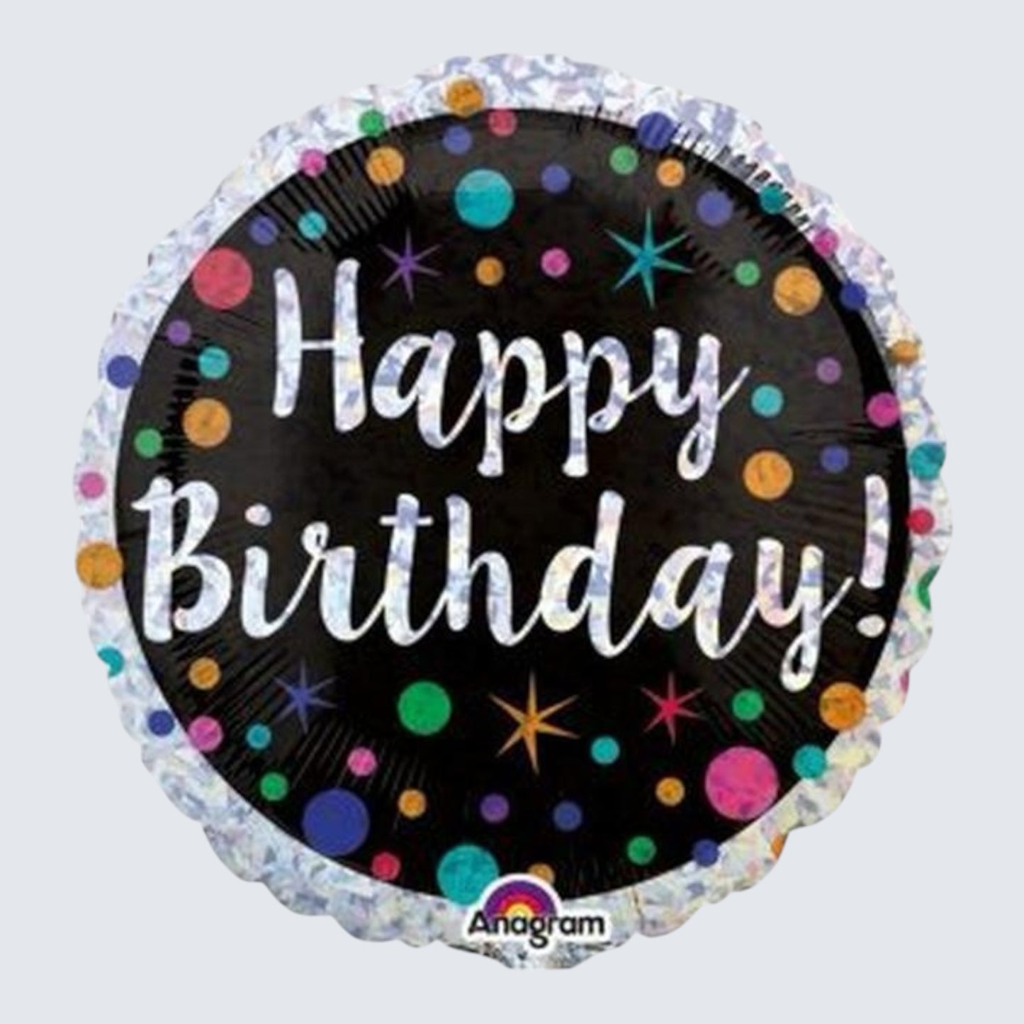 Foil Balloon Round Happy Birthday 45cm