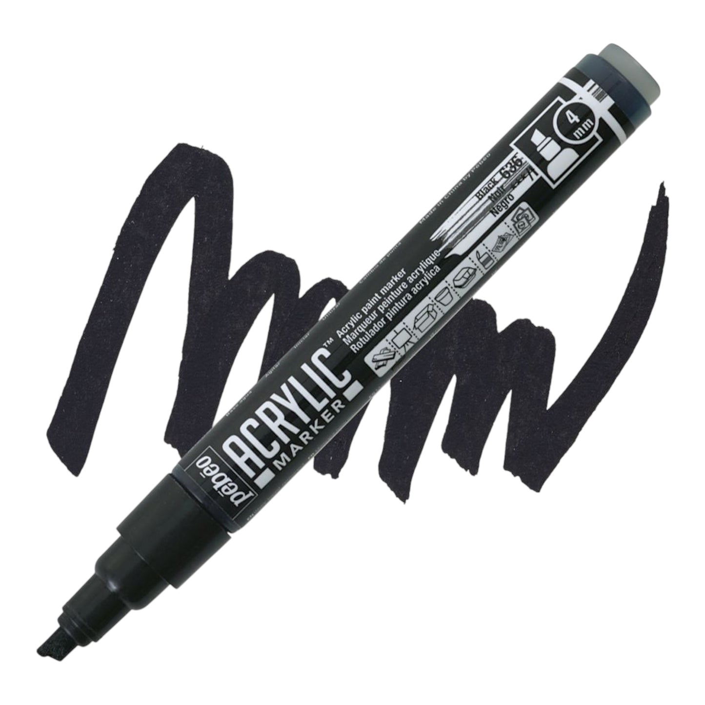 Pébéo Acrylic Marker PT Biseau 4mm Noir 636