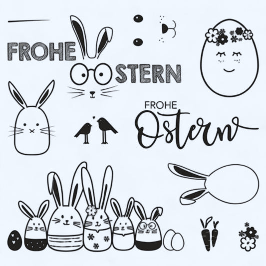 Rayher Silikonstempel Stempel. Frohe Ostern