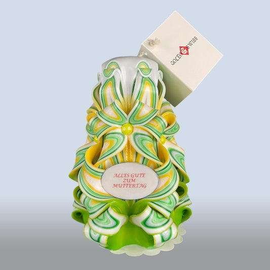 Geschnitzte Kerze Klein - Lemon Dew