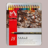 Caran d'Ache Pablo Waterproof Colored Pencils 18 pieces