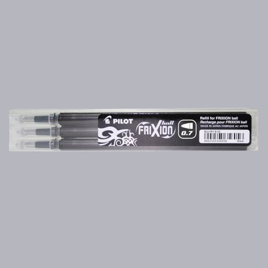 Pilot FriXion Refill – Set 3 Ersatzminen, Schwarz 0,7 mm