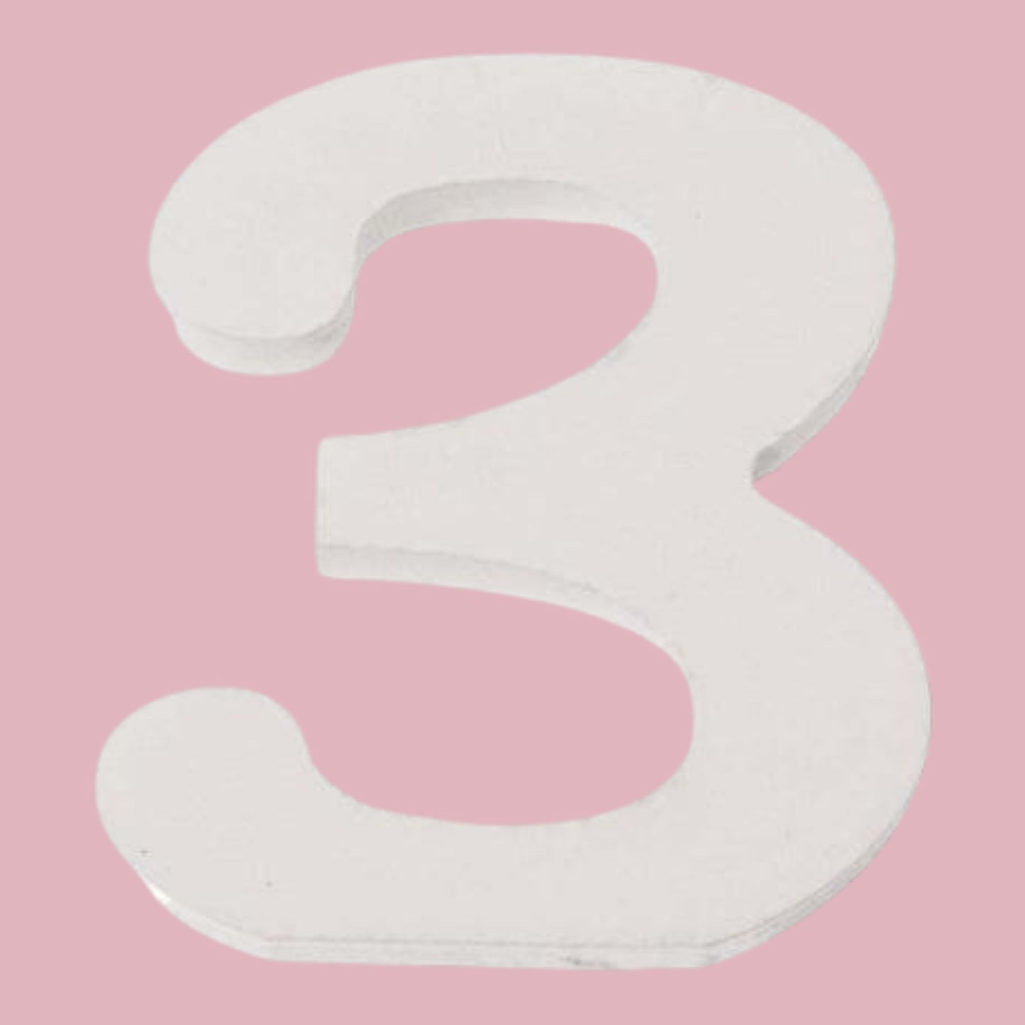 Glorex Zahl 3 MDF 5,5x0,9cm