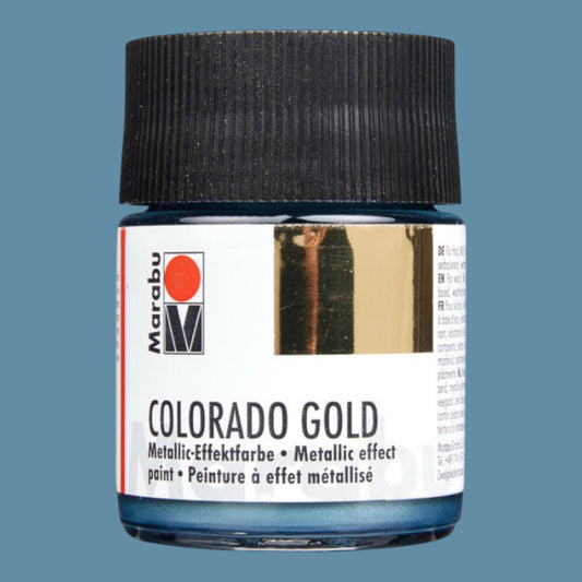 Marabu Colorado Gold Metallic-Effektfarbe , Blau Silber 764