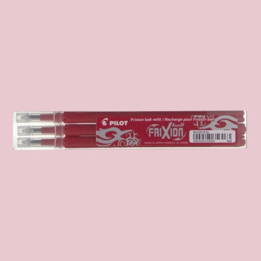 Pilot FriXion Refill – Set 3 Ersatzminen, Rot 0,7 mm