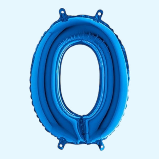 Folienballon Zahl „0“ – Royalblau, 86 cm