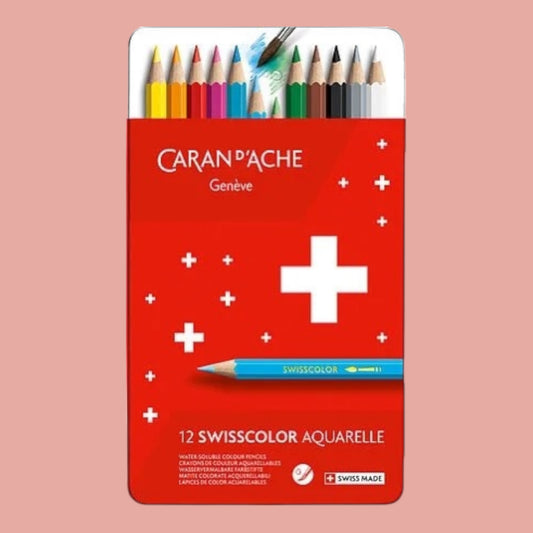 Caran d’Ache Swisscolor Aquarelle Buntstifte – 12er Set