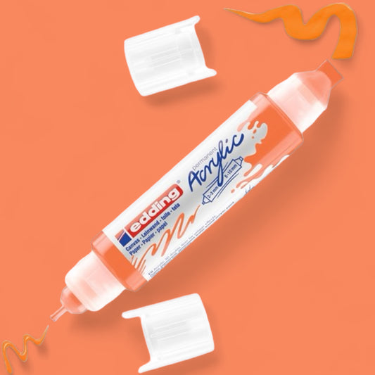 Edding 5400 Acryl 3D Double Liner neonorange 066 , Tubenspitze 2-3 mm . 5-10 mm