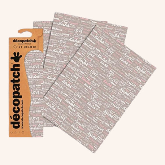 Décopatch Decopatch paper 3pcs 30x40cm Amore