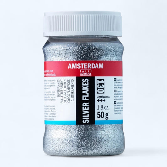 Amsterdam Glitter Flakes Silver 130