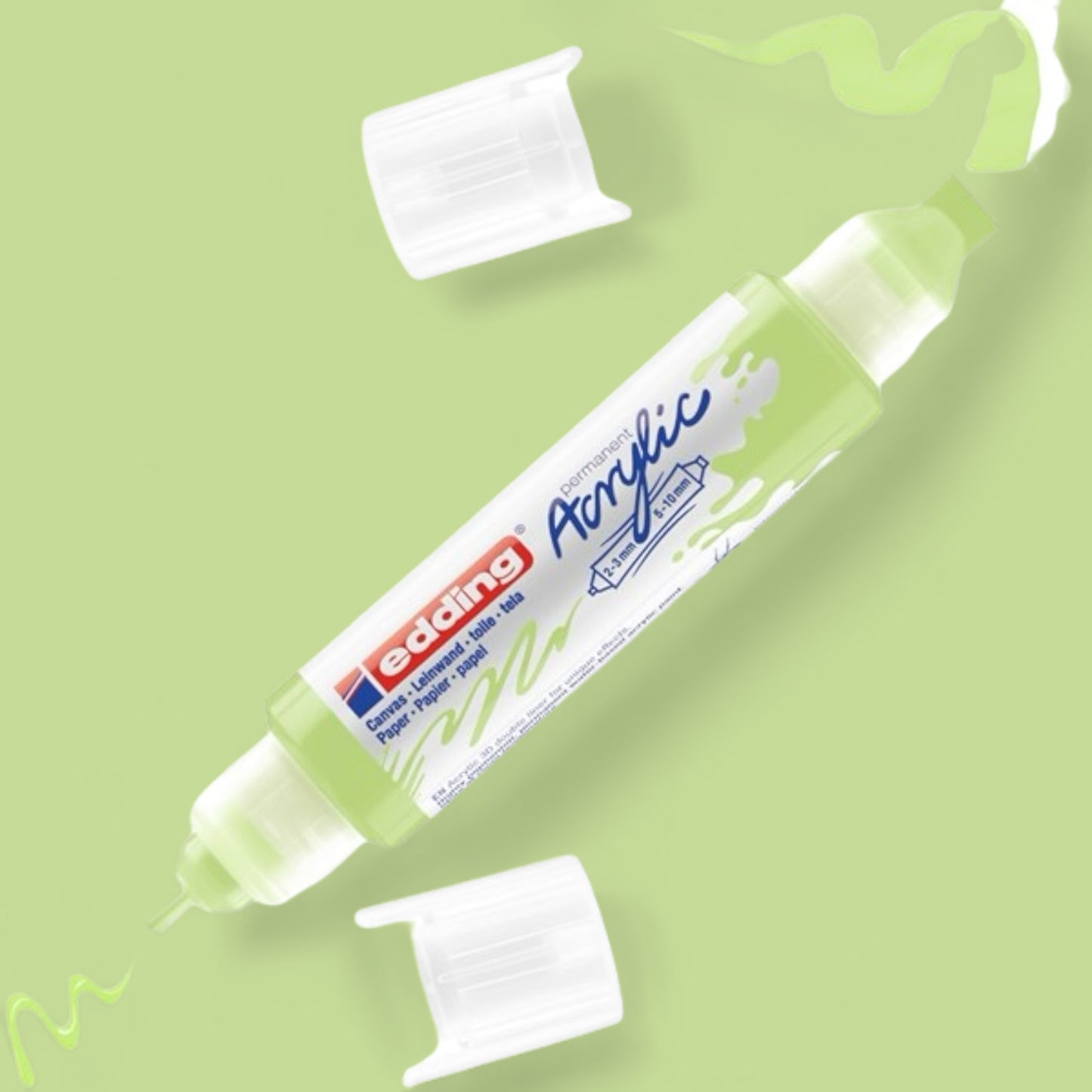 Edding 5400 Acryl 3D Double Liner pastel green 917, tube tip 2-3 mm. 5-10 mm