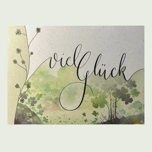 Postkarte „Viel Glück“