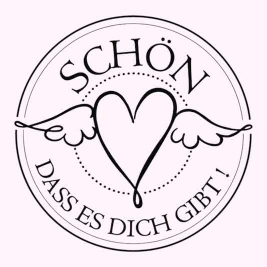 Rayher Holzstempel Schön,dass es Dich gibt , Ø 3 cm