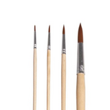 Rayher brush set kindergarten+school, FSC 100% -Set with 4 brushes