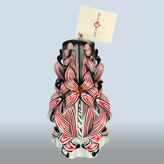 Geschnitzte Kerze Mittel - Crimson Smoke