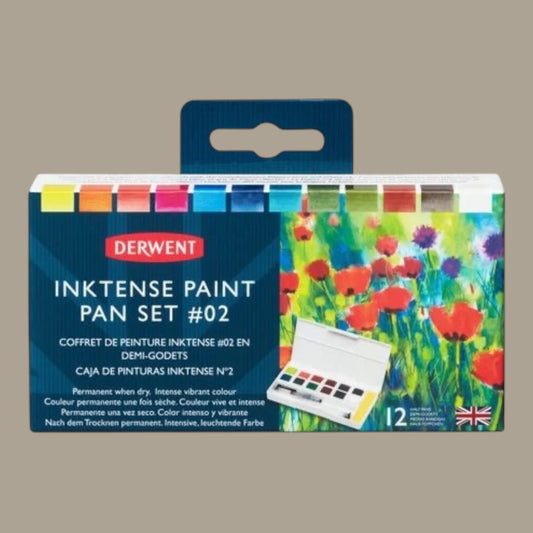 Derwent Inktense 12 Paint Pan Travel Set #2 Watercolor